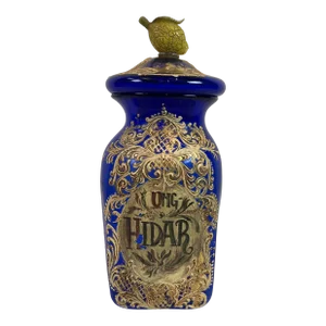 1990s Italian Colbalt Pharmacy Glass Vase