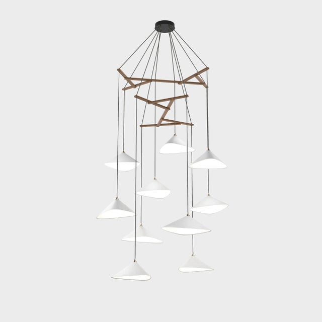 Daniel Becker 'Emily Vertikal 10' Chandelier in Anthracite for Moss Objects For Sale - Image 10 of 11