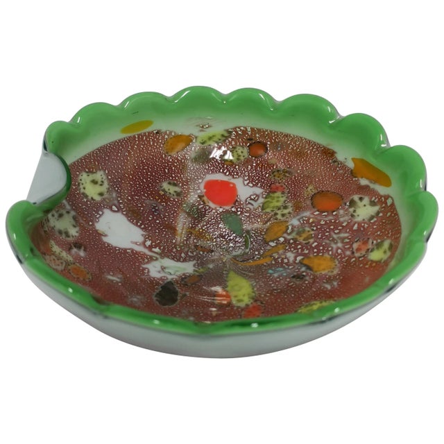 Mid-Century Modern Italian Murano Bright Green Art Glass Bowl For Sale - Image 3 of 10