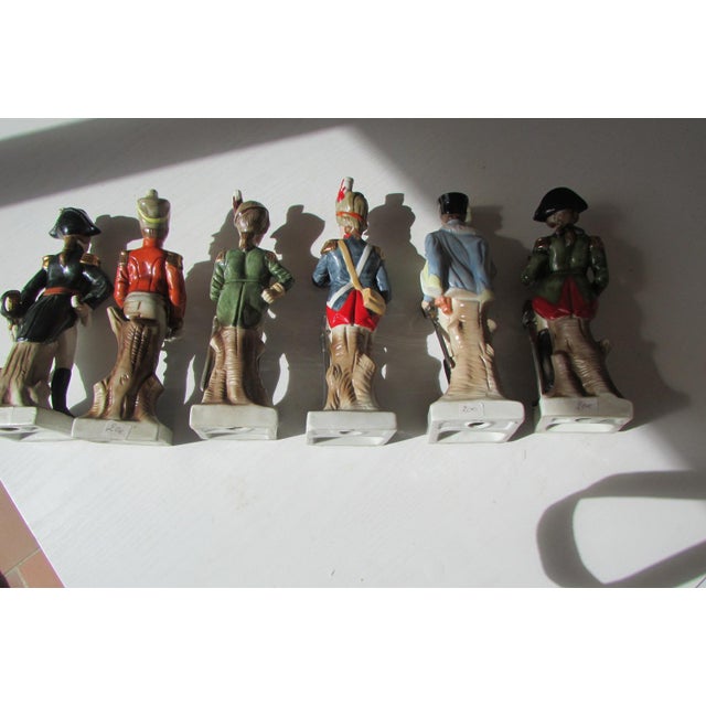 Mid-Century Modern Porcelain Statuettes Soldiers of the Empire, 1940s, Set of 6 For Sale - Image 3 of 15