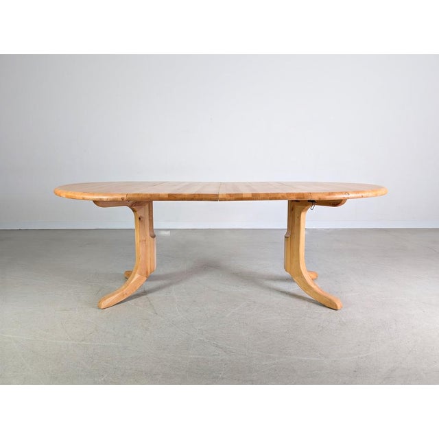 Wood Mid-Century Extendable Dining Table in Pine by Rainer Daumiller For Sale - Image 7 of 12