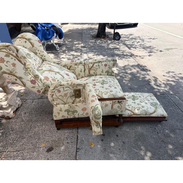 Antique Foots Patent Reclining Arm Chair Great Portland St London For Sale - Image 9 of 18