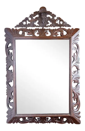 Antique French Oak Mirror