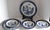 Mid 20th Century Vintage Burleigh Blue Willow Canton Dinnerware Set- 9 Pieces For Sale - Image 5 of 7