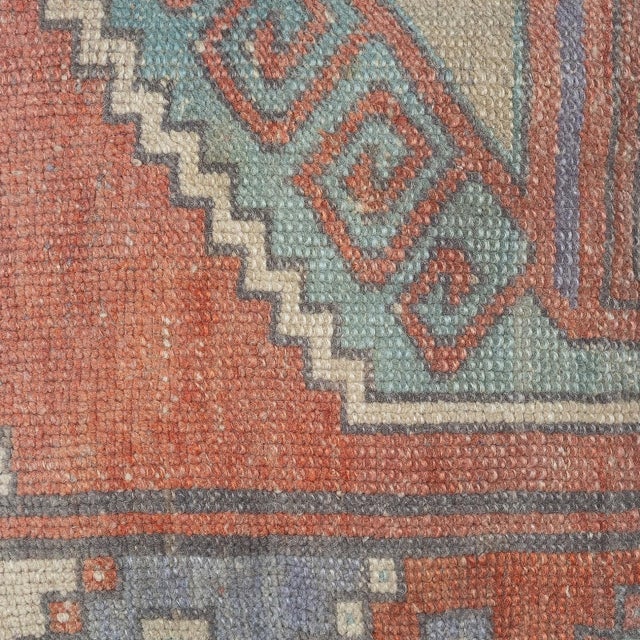 Add a touch of history and warmth to your space with this vintage handmade Turkish wool rug cushion cover. Crafted from...