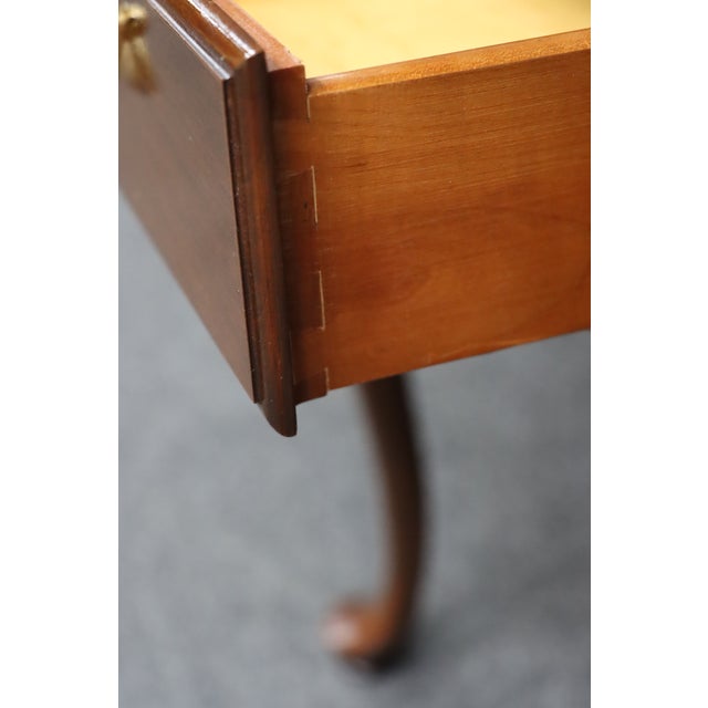 Ethan Allen Queen Anne Cherry Side Tables – Pair For Sale - Image 12 of 13