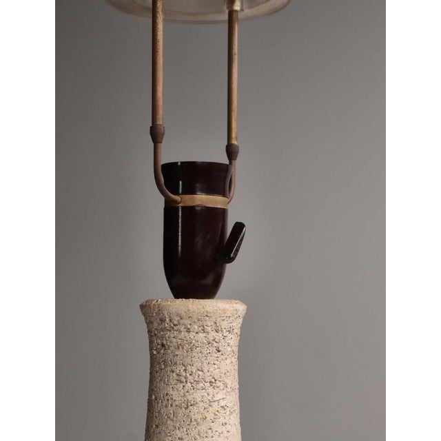 Danish Modern Stoneware Table Lamp with String Shade from Bartholdy, 1970s For Sale - Image 12 of 14