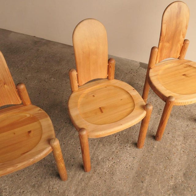 Vintage Dining Chairs in Pine For Sale - Image 9 of 17