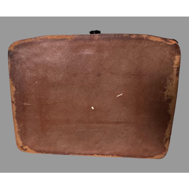 Animal Skin Antique French Coffret Tooled & Decorated Leather Keepsake Stationery Box For Sale - Image 7 of 10