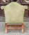 English Library Wing Back Chair of Upholstered Leather and Walnut For Sale - Image 9 of 9