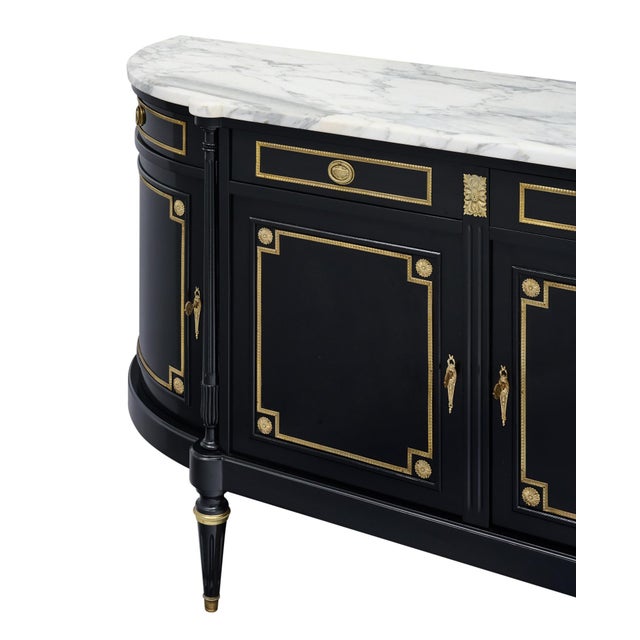 Grande Demilune Louis XVI Buffet For Sale - Image 4 of 9