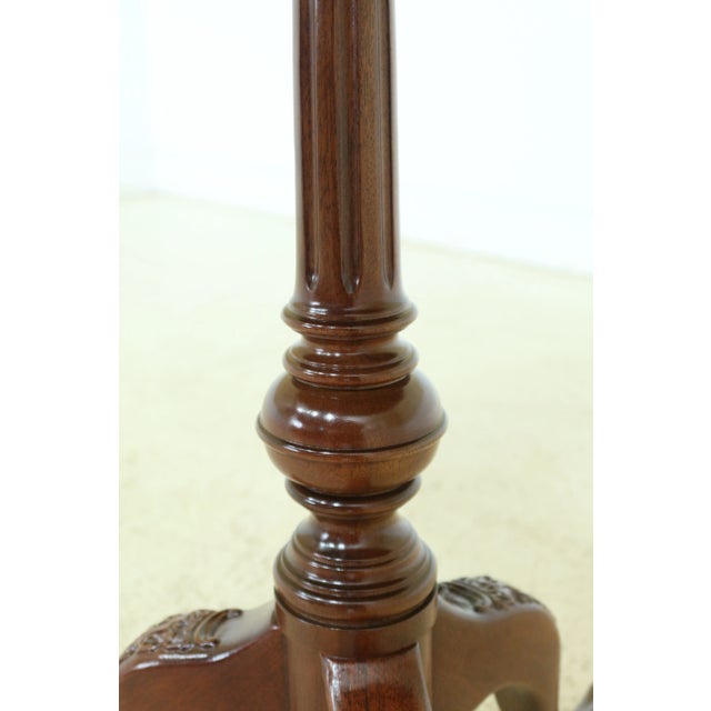 Wood Sutton Ball & Claw Chippendale Mahogany Piecrust Table For Sale - Image 7 of 10
