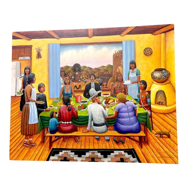 Monumental David P. Bradley - Feast Day Painting For Sale