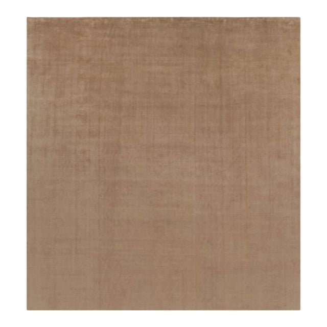 Rug & Kilim’s Oversized Contemporary Textural Rug in Beige-Brown Tones - 14x15 For Sale