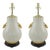 Pair of Vintage White Porcelain Vase Table Lamps With Crackled Finish, For Sale