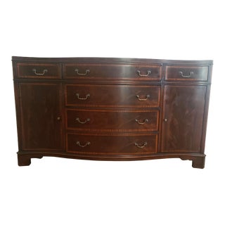 1950s Fancher Georgian Mahogany Banded Inlaid Buffet For Sale