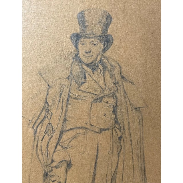 Antique 19th Century Original Dorothy Hammond Mason Man Realism Drawing Sketch For Sale In New York - Image 6 of 13