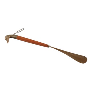 Brass and Wood Duck Shoehorn For Sale