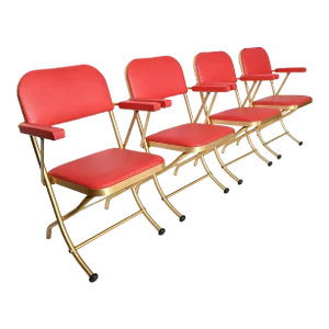 1930s Warren McArthur Folding Chairs Mayfair Industries Set of Four