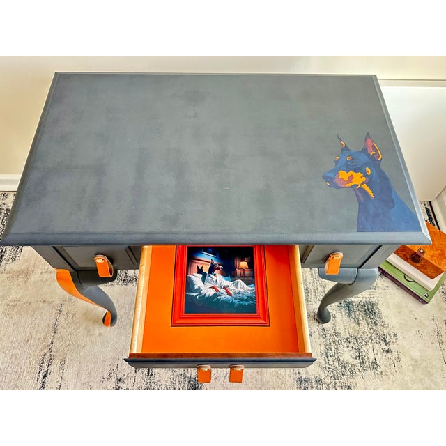 Early 20th Century One of a Kind Doberman Statement Table For Sale - Image 5 of 16
