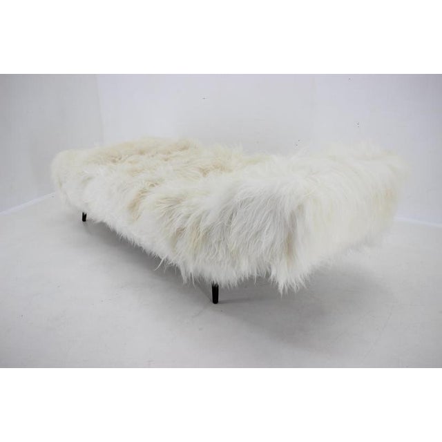 Daybed in Sheep Skin, 1960s For Sale - Image 6 of 12