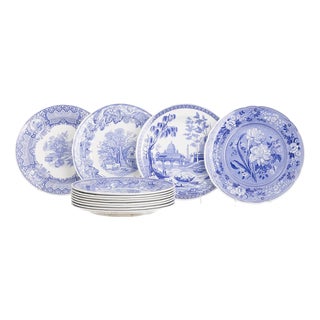 Earthenware Spode Earthenware Plates, Set of 12 For Sale