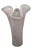 Murano Tammaro Home Murano Style Pink & White Swirl Art Glass Handkerchief Vase For Sale - Image 4 of 11
