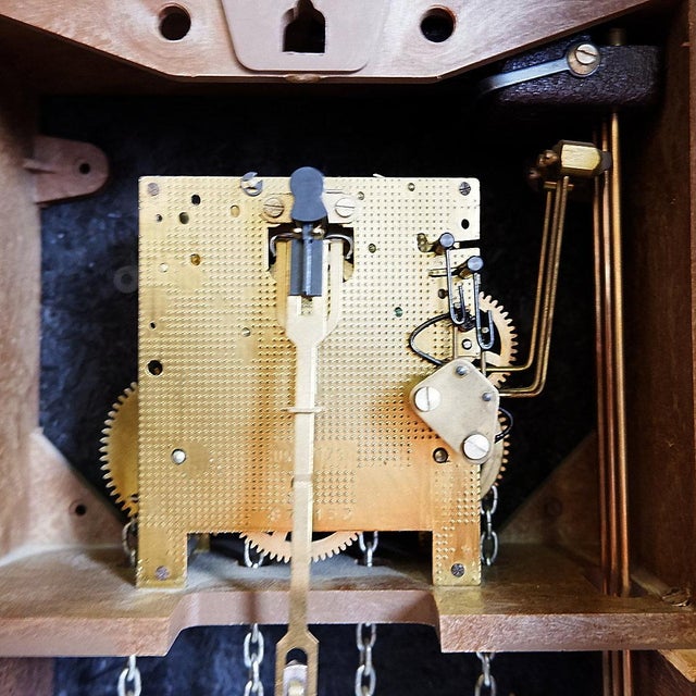 Vintage Brutalist Standing Clock, 1970 For Sale - Image 14 of 16