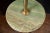 Art Nouveau Floor Lamp of Brass With Table Top of Green Onyx Marble From France For Sale - Image 4 of 13