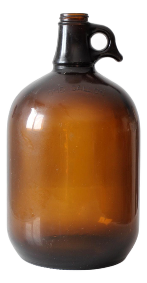 Vintage Mid-Century One-Gallon Amber Glass Jug