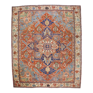 Antique Persian Serapi Rug 10’4” X 12’5”