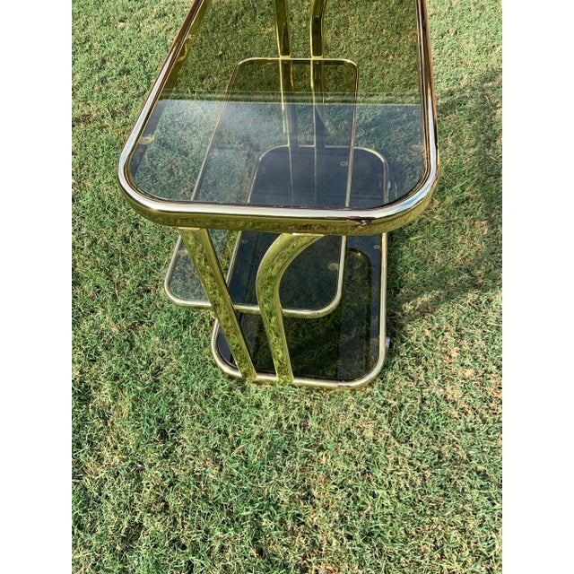 Hollywood Regency 1970’s Hollywood Regency Italian Bar Cart For Sale - Image 3 of 9