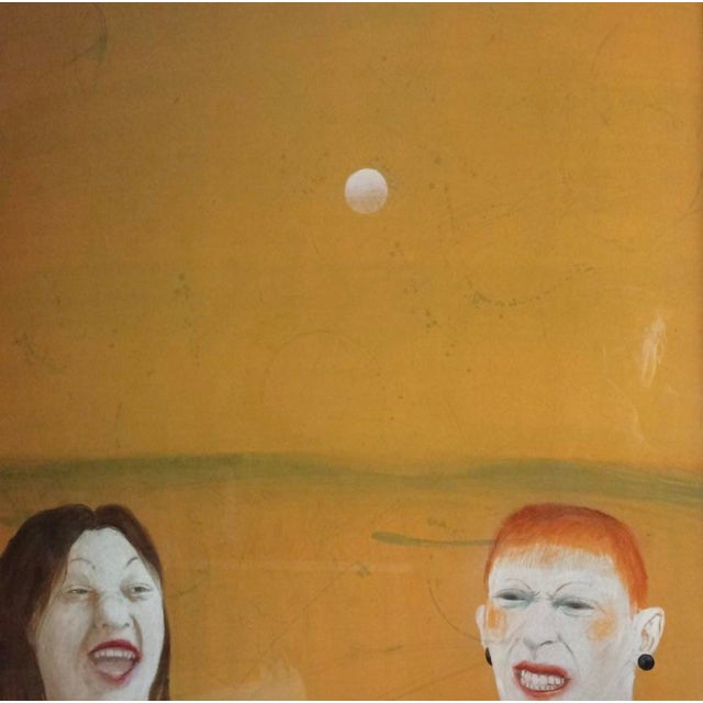 2000 - 2009 Expressionist Painting of Two Women by Robert R. Bradshaw, Signed, (38” X 38”) For Sale - Image 5 of 8