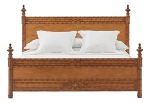 Bunny Williams Home Bamboo Trim Bed in Birds Eye Maple, Queen