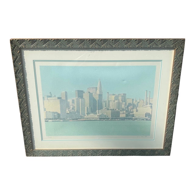 Han Hsiang-Ning 1980 Cityscape Signed Limited Edition Lithograph 29x35 95/250 For Sale