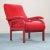 Red Fabric and Wood Reclining Lounge Chair, 1970s For Sale - Image 11 of 11
