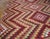 Decorative Antique Turkish Kilim Oushak Rug With a Tricolor Tridimensional Zig Zag Ground Color For Sale - Image 4 of 5
