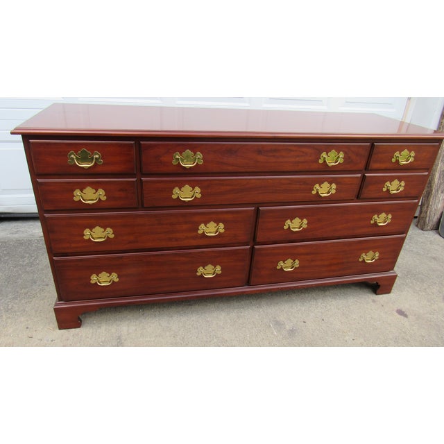 1990s 1980s Henkel Harris Cherry Designer Chest Dresser For Sale - Image 5 of 11