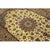 1950s Small Classic Beige Field Medallion Vintage Isfahan Wool Silk Carpet Rug For Sale - Image 11 of 12