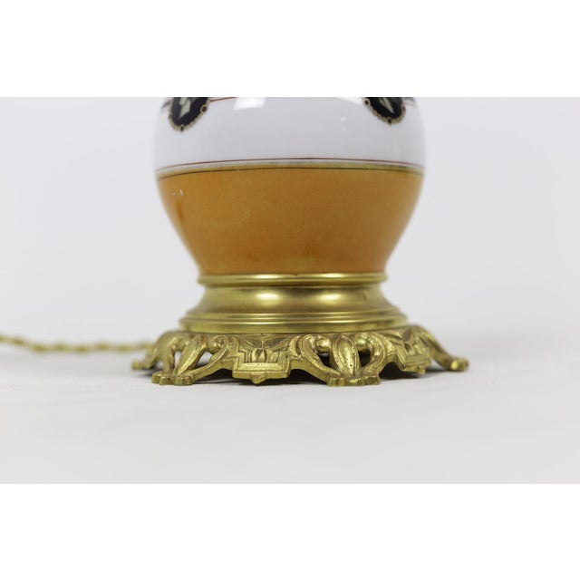 Table Lamps in Orange and White Porcelain, 1880s, Set of 2 For Sale - Image 6 of 7