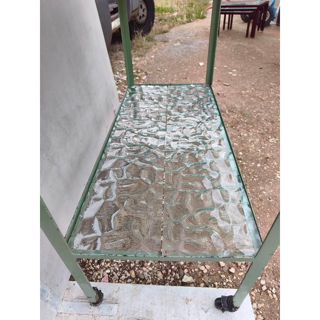 Aqua Vintage Dentist's Table and Shelf, 1950, Set of 2 For Sale - Image 8 of 11