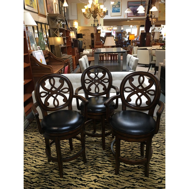 Frontgate Kristina Swivel Bar Stools - Set of 3 | Chairish (640 x 640 Pixel)