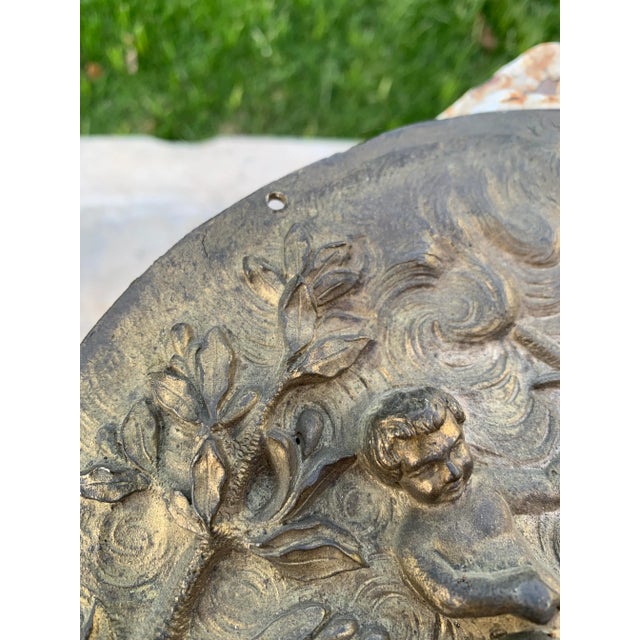 Antique French Gilt Bronze Plaque Architectural Salvage For Sale - Image 11 of 12