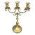 Vintage French Three Armed Solid Brass Candelabra Candlestick For Sale