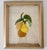This handmade, framed textile art features a trio of embroidered pears in muted yellow, gold, and brownish tones. The...