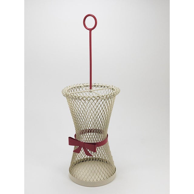 Metal Tie Bow Umbrella Stand in the style of Mathieu Matégot, France, 1950s For Sale - Image 11 of 16