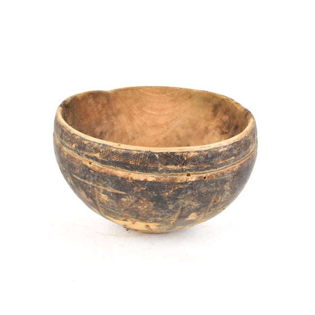 Mid 20th Century African Engraved Wood Bowl For Sale - Image 9 of 9
