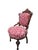 Red Antique Victorian Carved Walnut Parlor Chairs - Pair For Sale - Image 8 of 12