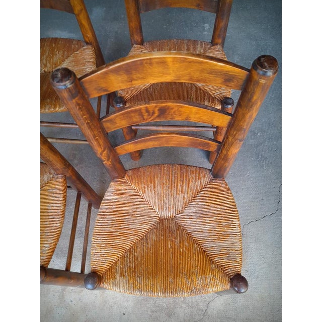 Brutalist Mulching Chairs attributed to George Robert, France, 1950s, Set of 4 For Sale - Image 12 of 18