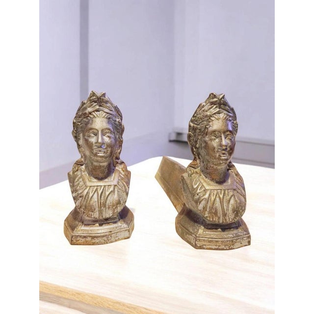 Chimney Andirons, Set of 2 For Sale - Image 6 of 14